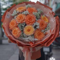 BÓ HOA HỒNG CAM MFBO65